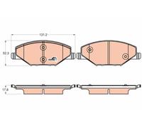 Pastiglie freno GDB2027 TRW per SKODA VW
