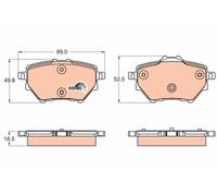 TRW GDB2036 Kit pastiglie freno, Freno a disco per CITROËN,DS,HAIMA (FAW),OPEL,P