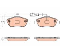 TRW GDB2039 Kit pastiglie freno, Freno a disco per FIAT