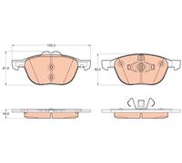 TRW GDB2043 Kit pastiglie freno, Freno a disco per FORD