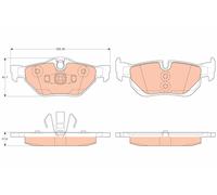 TRW GDB2050 Kit pastiglie freno, Freno a disco per BMW,BMW (BRILLIANCE)