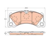TRW GDB2052 Pastiglie Freno Anteriore per Porsche