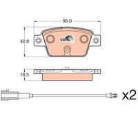 TRW GDB2054 Kit pastiglie freno, Freno a disco per CHRYSLER,FIAT,LANCIA