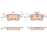 Set di pastiglie freno TRW GDB2055, posteriore