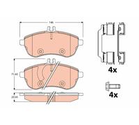 TRW GDB2056 Kit pastiglie freno, Freno a disco per MERCEDES-BENZ