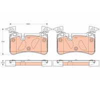 TRW GDB2061 Kit pastiglie freno, Freno a disco per MERCEDES-BENZ,VOLVO