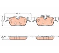 TRW GDB2063 Kit pastiglie freno, Freno a disco per BMW,BMW (BRILLIANCE),MINI