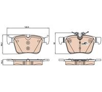 TRW GDB2071 KIT PASTIGLIE FRENO, FRENO A DISCO