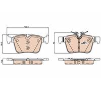 TRW GDB2071 Kit pastiglie freno, Freno a disco per MERCEDES-BENZ,MERCEDES-BENZ (