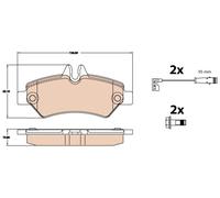 TRW GDB2076 KIT PASTIGLIE FRENO, FRENO A DISCO
