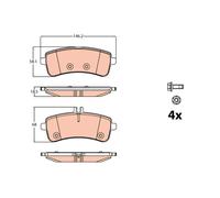 TRW GDB2079 Kit pastiglie freno, Freno a disco per MERCEDES-BENZ