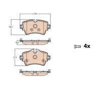 Set di pastiglie freno TRW GDB2087, anteriore
