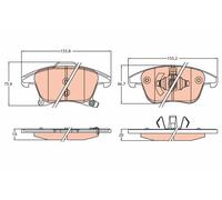 TRW GDB2092 Kit pastiglie freno, Freno a disco per FORD,FORD AUSTRALIA