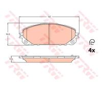 TRW GDB2094 Kit pastiglie freni