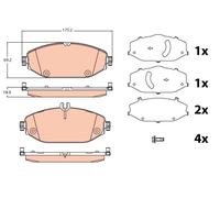 TRW GDB2097 KIT PASTIGLIE FRENO, FRENO A DISCO