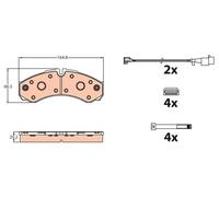 TRW GDB2109 Kit pastiglie freno, Freno a disco per IVECO