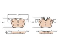 TRW GDB2110 Kit pastiglie freno, Freno a disco per JAGUAR,JAGUAR (CHERY),LAND RO
