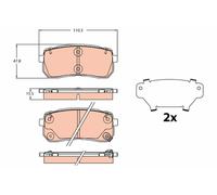 TRW GDB2112 Kit pastiglie freno, Freno a disco per KIA