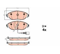 TRW GDB2114 Kit pastiglie freno, Freno a disco per AUDI,CUPRA,SEAT,SKODA,VW