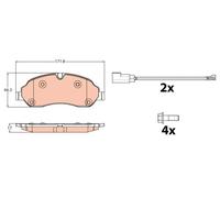 TRW GDB2117 KIT PASTIGLIE FRENO, FRENO A DISCO