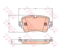 Pastiglie freno GDB2131 TRW per AUDI VW