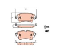 TRW GDB2132 - Kit pastiglie freno, Freno a disco