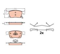 Set di pastiglie freno TRW GDB2139, anteriore