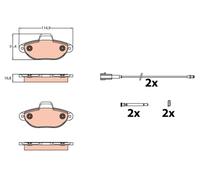 TRW GDB2141 Kit pastiglie freno, Freno a disco per FIAT