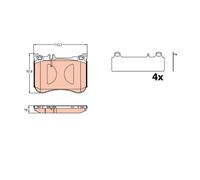 TRW GDB2144 Pastiglie Freno Ceppi Freno Frontale per Mercedes-Benz