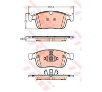 TRW GDB2146 Kit pastiglie freni Anteriore per VOLVO XC60 (156)