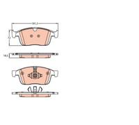 TRW GDB2146 Kit pastiglie freno, Freno a disco per VOLVO XC60