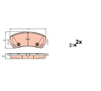 TRW GDB2152 KIT PASTIGLIE FRENO, FRENO A DISCO