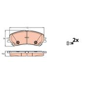 TRW GDB2152 Kit pastiglie freno, Freno a disco per RENAULT