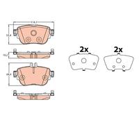 TRW GDB2155 Kit pastiglie freno, Freno a disco per MERCEDES-BENZ