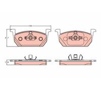 TRW GDB2159 Kit pastiglie freno, Freno a disco per AUDI,SEAT,SKODA,VW