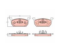 TRW GDB2159 Pastiglie Freno Ceppi Freno per VW Seat Skoda Audi
