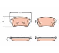 TRW GDB2166 Kit pastiglie freno, Freno a disco per CITROËN,PEUGEOT,TOYOTA,VAUXHA