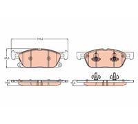 TRW GDB2167 Kit pastiglie freno, Freno a disco per FORD,FORD USA