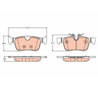 TRW GDB2168 Kit pastiglie freno, Freno a disco per VOLVO