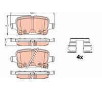 TRW GDB2180 Kit pastiglie freno, Freno a disco per OPEL Astra, Ampera-E