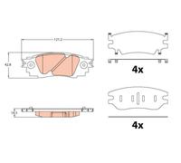 TRW GDB2183 KIT PASTIGLIE FRENO, FRENO A DISCO