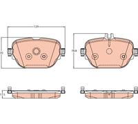 TRW GDB2191 KIT PASTIGLIE FRENO, FRENO A DISCO