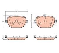 TRW GDB2191 Kit pastiglie freno, Freno a disco per MERCEDES-BENZ E-Class, CLS