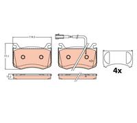 TRW GDB2205 Kit pastiglie freni