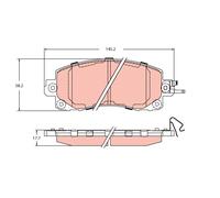 TRW GDB2216 Kit pastiglie freno, Freno a disco per SUBARU