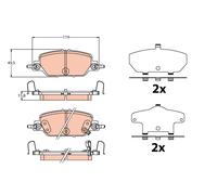 TRW GDB2217 KIT PASTIGLIE FRENO, FRENO A DISCO