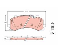 TRW GDB2235 Kit pastiglie freno, Freno a disco per AUDI,VW