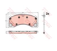 TRW GDB2243 Pastiglie Freni per Porsche