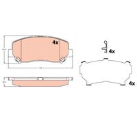 TRW GDB2246 Kit pastiglie freno, Freno a disco per JEEP