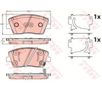 TRW GDB2253 KIT PASTIGLIE FRENO, FRENO A DISCO